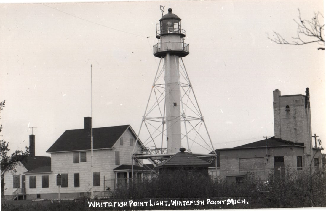 RPPC Real Photo Postcard of the Whitefish Point Light Station in Whitefish Point, Michigan c. 1950s.: Please view photos for further description and condition considerations. Please know the scans may be darker or lighter than the actual item's true appearance. ACME Auctions offers FREE DOMESTIC SHIPP