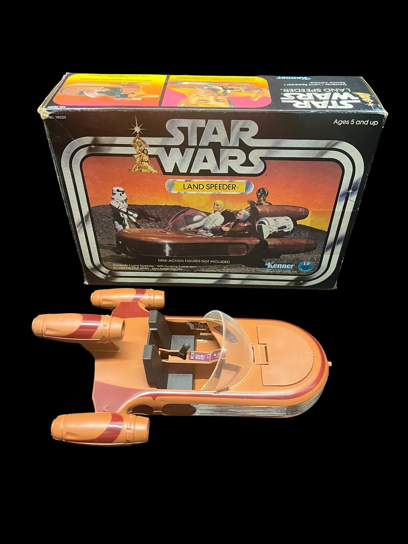 A Vintage Kenner Star Wars Landspeeder Vehicle with Original Box and Torn Inserts, Circa 1978 (1 of 8)