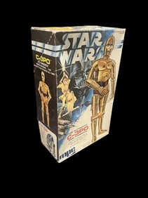 Vintage 1977 MPC Star Wars C-3PO 10-Inch Posable Model Kit, Assembled with Original Box