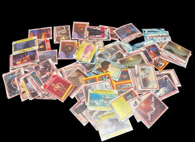 A large collection of Topps Star Wars: The Empire Strikes Back trading cards from 1980.