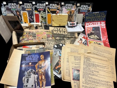 A Vintage Star Wars Fan's Archive, c. 1977-78, with Kenner Cardbacks and Handwritten Script