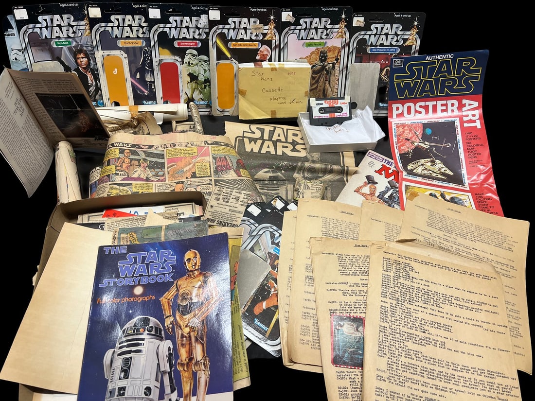 A Vintage Star Wars Fan's Archive, c. 1977-78, with Kenner Toy Backs and Handwritten Script (1 of 10)
