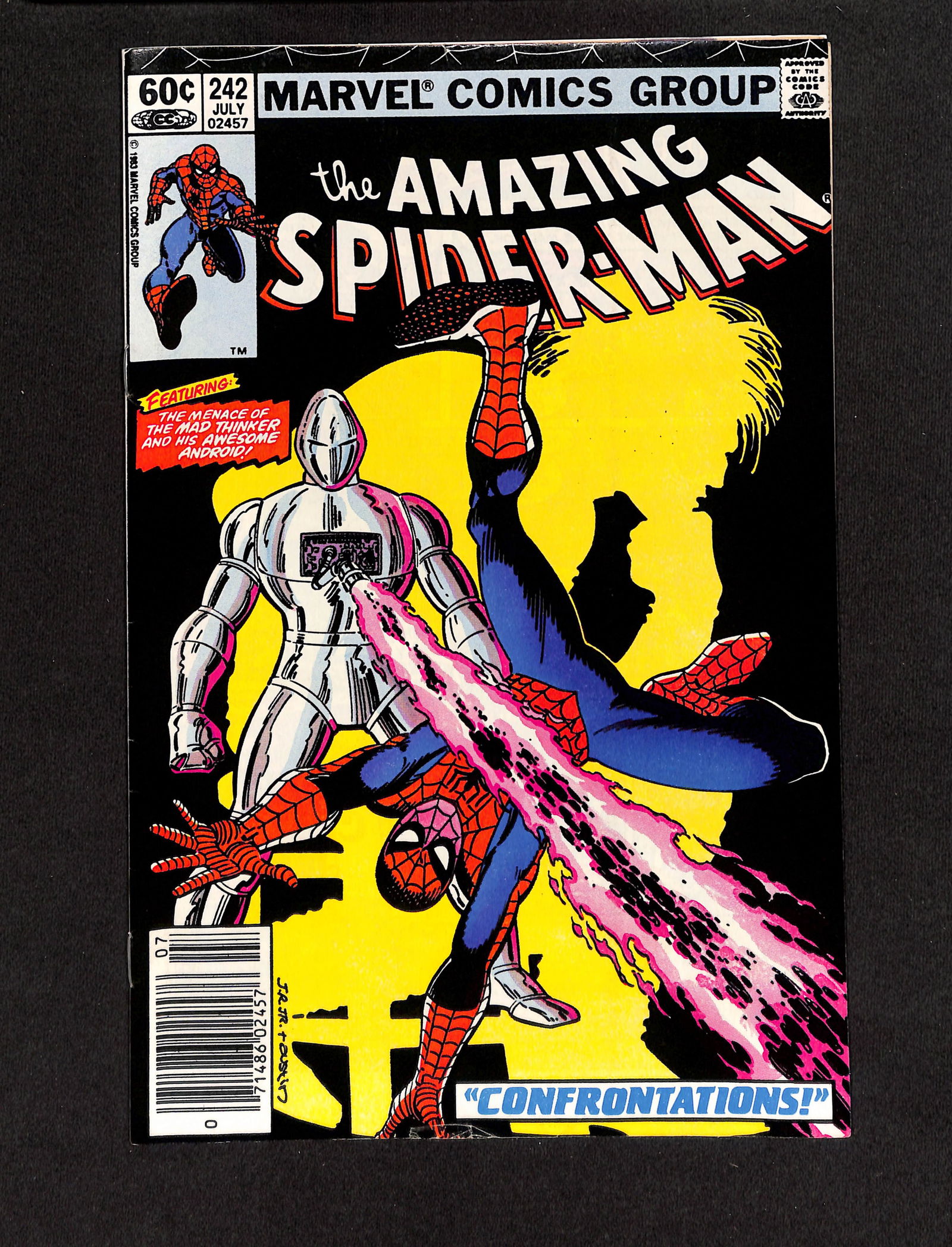 The Amazing Spider-Man #242 Marvel Comics 1983 comic book Mad Thinker Newstand Variant (1 of 2)