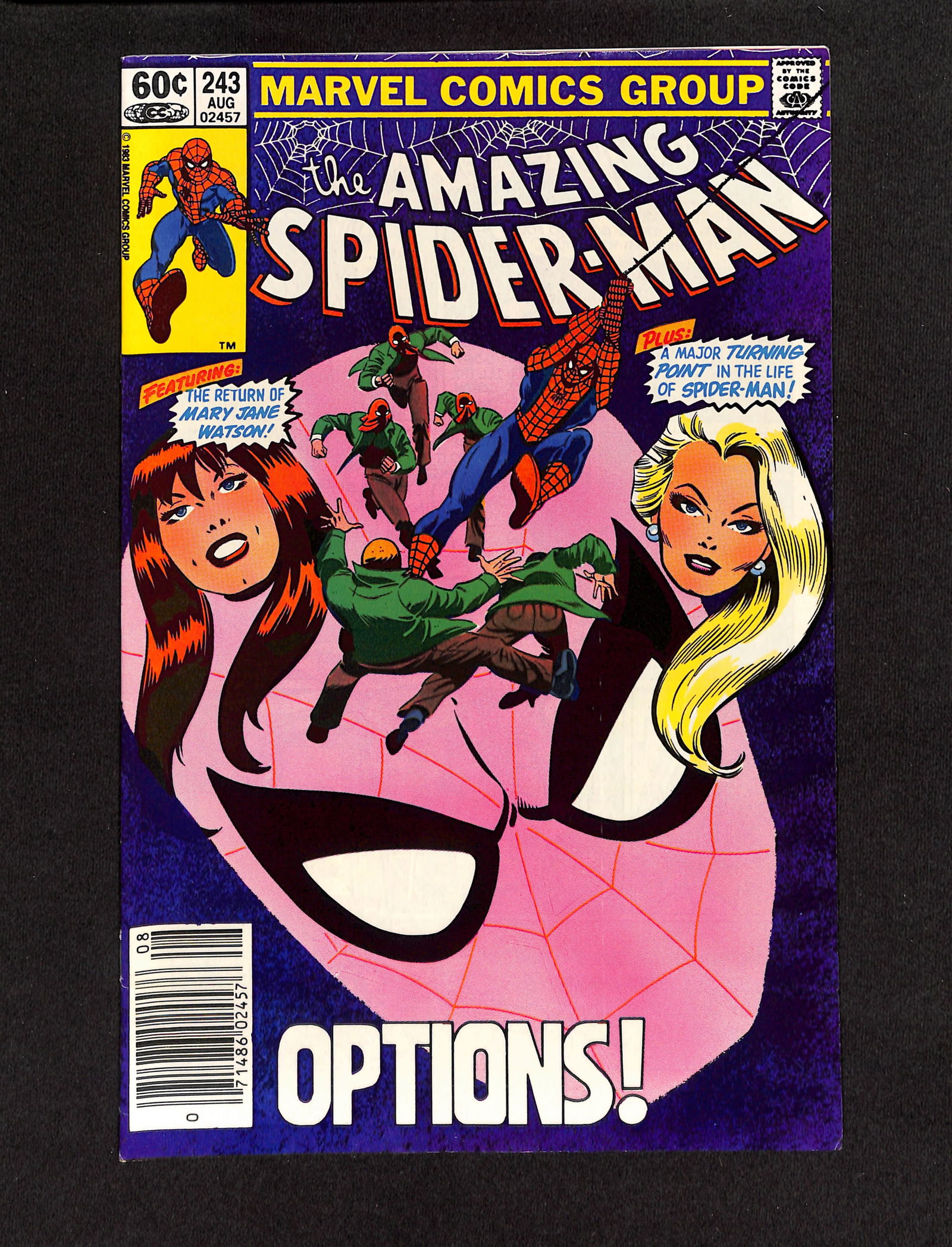 The Amazing Spider-Man #243 Marvel Comics 1983 Mary Jane Watson Newstand Variant: Please view photos for further description and condition considerations. Please know the scans may be darker or lighter than the actual item's true appearance. ACME Auctions combines shipping on multi