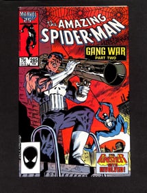 The Amazing Spider-Man #285 Marvel Comics 1986 comic book featuring the Punisher and Gang War