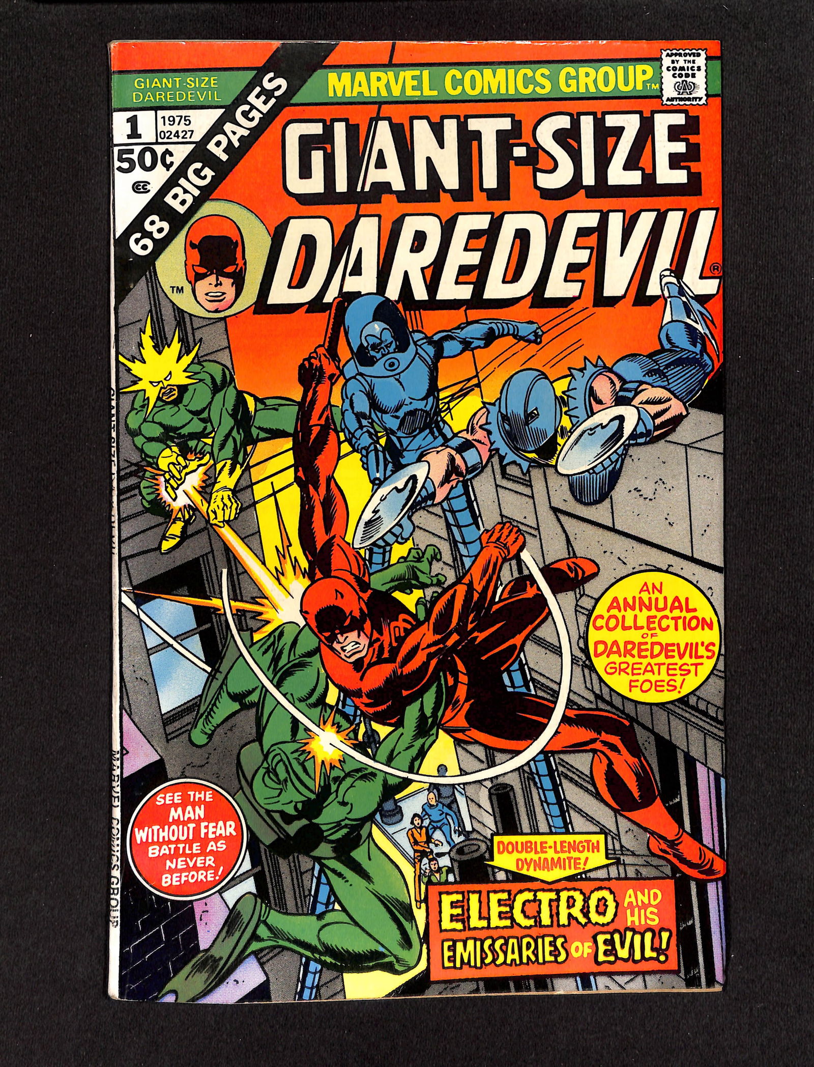 Giant-Size Daredevil #1 Marvel Comics 1975 comic book featuring Electro and his Emissaries of Evil (1 of 2)