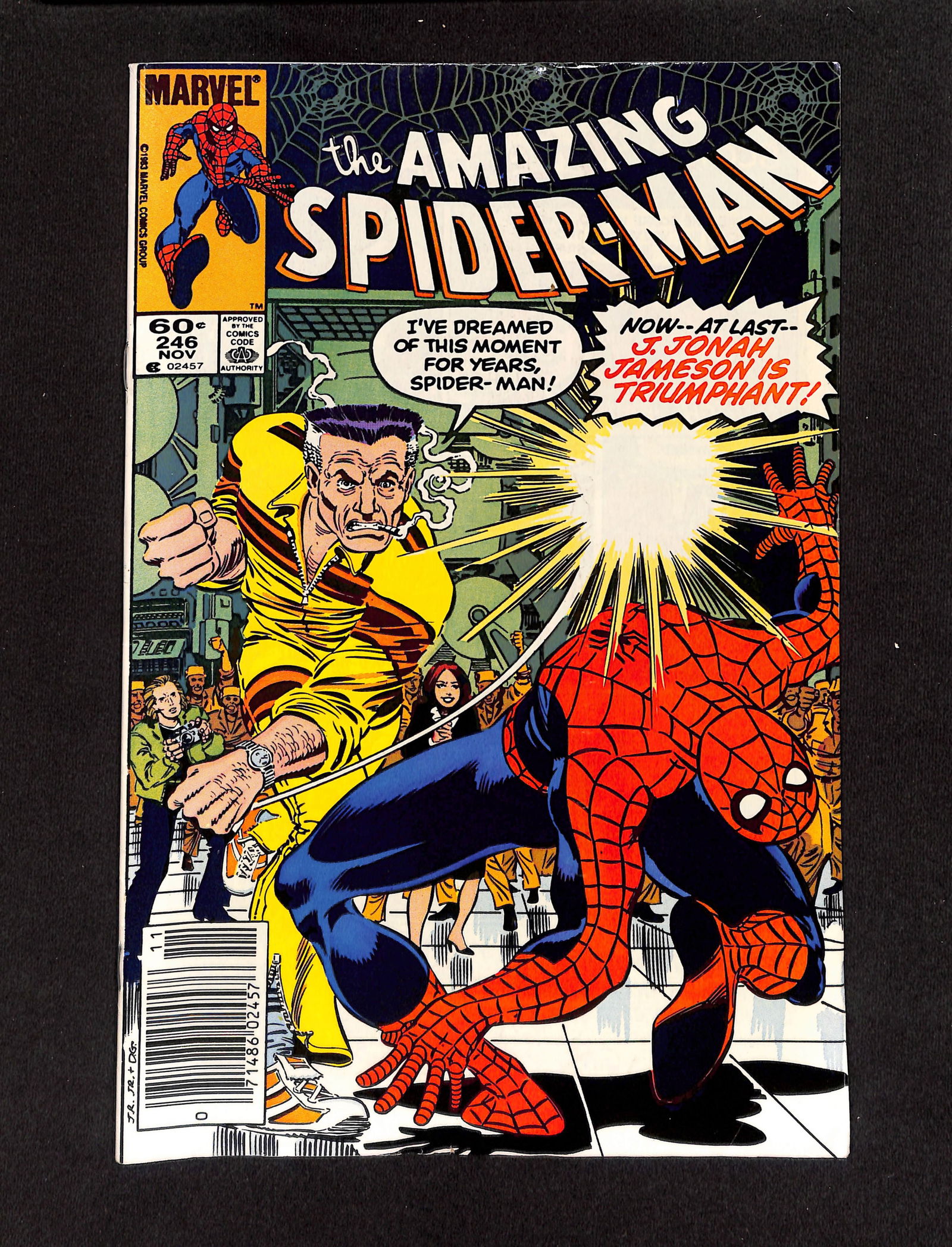The Amazing Spider-Man #246 Marvel Comics 1982 comic book with J. Jonah Jameson Newstand Ed.: Please view photos for further description and condition considerations. Please know the scans may be darker or lighter than the actual item's true appearance. ACME Auctions combines shipping on multi