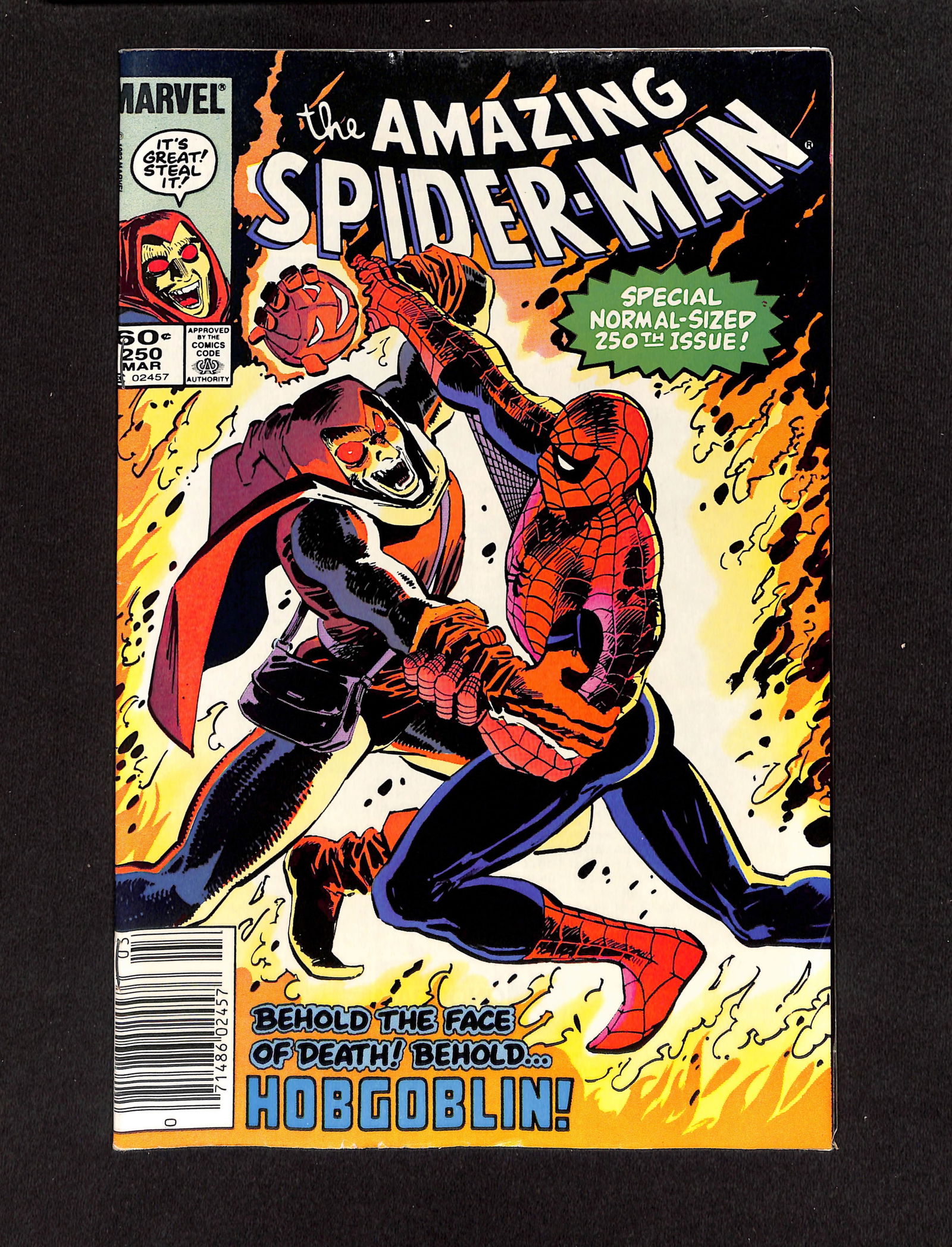 The Amazing Spider-Man #250 Marvel Comics 1984 comic book Hobgoblin Newstand Variant: Please view photos for further description and condition considerations. Please know the scans may be darker or lighter than the actual item's true appearance. ACME Auctions combines shipping on multi