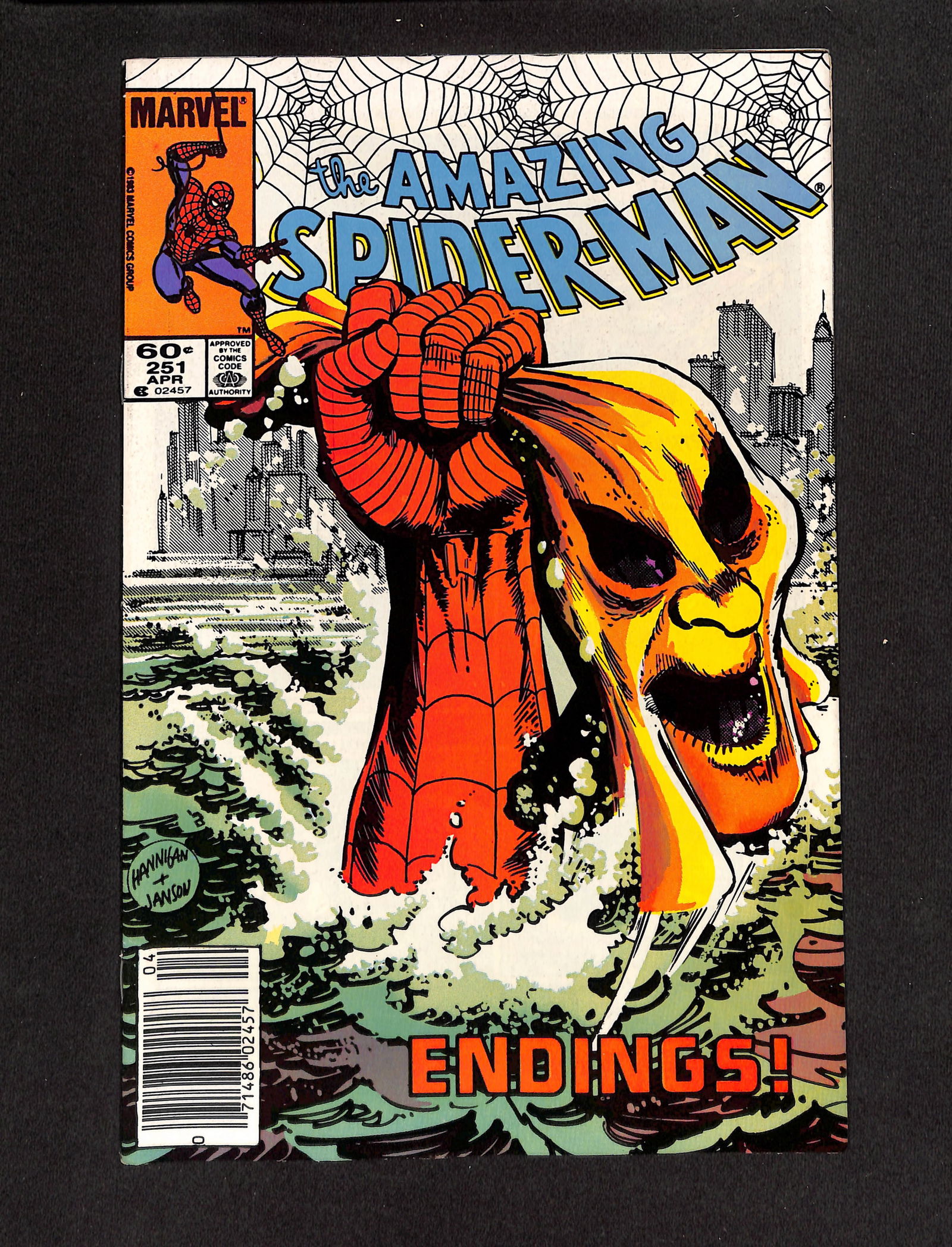 Amazing Spider-Man #251 comic book from Marvel Comics 1985 Endings! Newstand Variant (1 of 2)