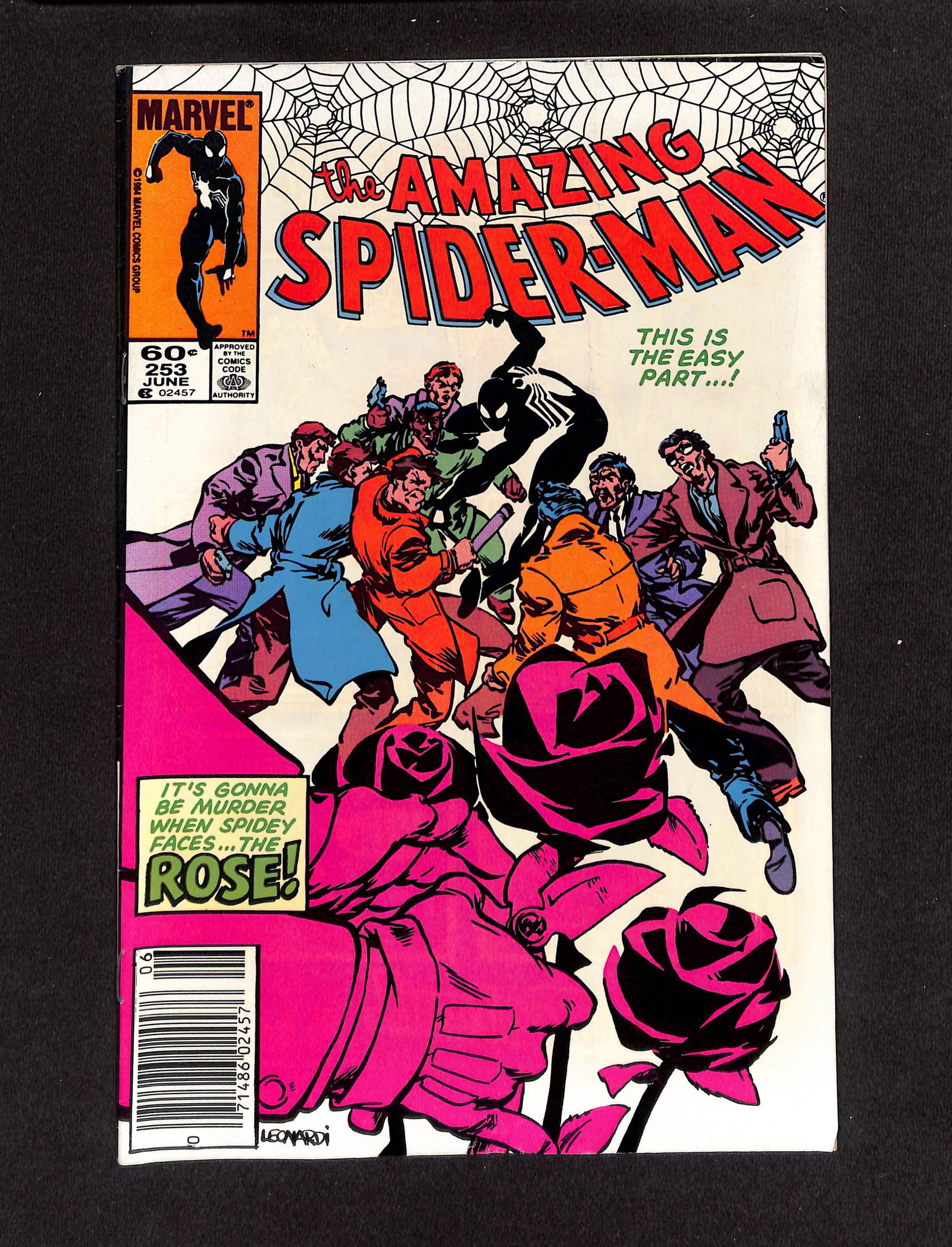 The Amazing Spider-Man #253 comic book 1st app of the Rose - Newstand Variant Marvel Comics 1984 (1 of 2)