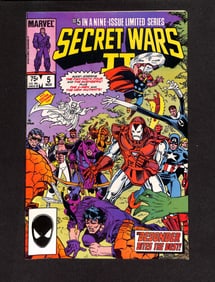 Secret Wars II #5 Marvel Comics 1985 comic book from the limited series with a massive hero battle