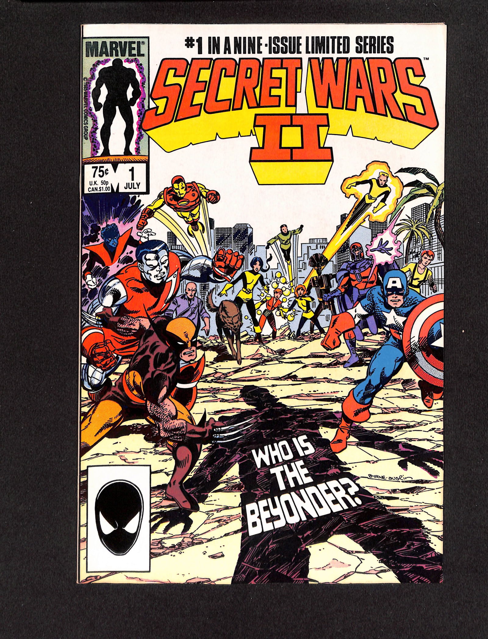 Secret Wars II #1 comic book featuring the first issue of the nine-issue limited series Marvel 1985 (1 of 2)