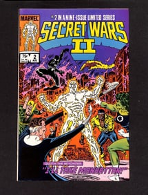 Secret Wars II #2 Marvel Comics 1985 comic book featuring Spider-Man in his black symbiote suit