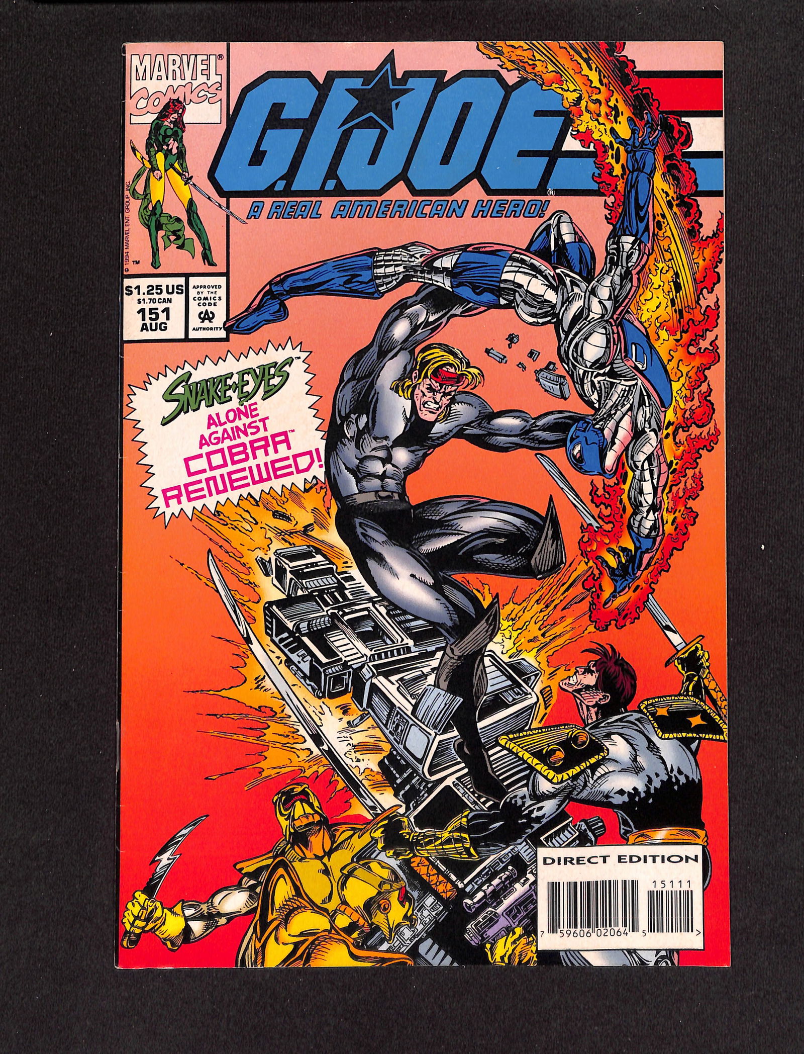 G.I. Joe A Real American Hero #151 Marvel Comics 1994 comic book Low Printing Snake Eyes: Please view photos for further description and condition considerations. Please know the scans may be darker or lighter than the actual item's true appearance. ACME Auctions combines shipping on multi
