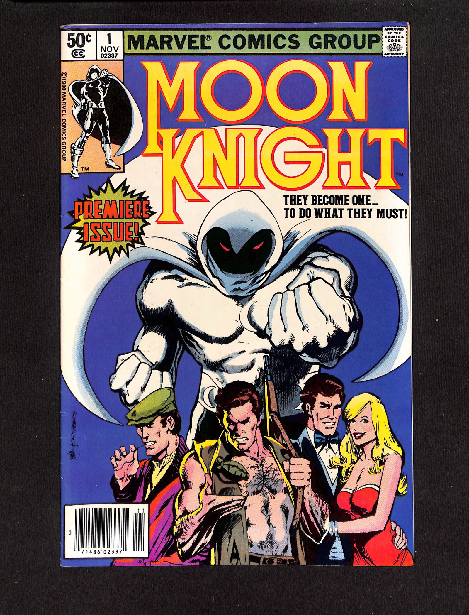 Moon Knight #1 Marvel Comics 1980 Classic Bill Sienkiewicz premiere cover art (1 of 2)