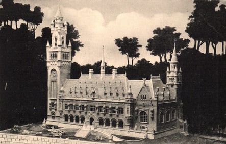 Postcard showing the Palace of Peace (Vredespaleis) in The Hague, Holland, published circa 1911.