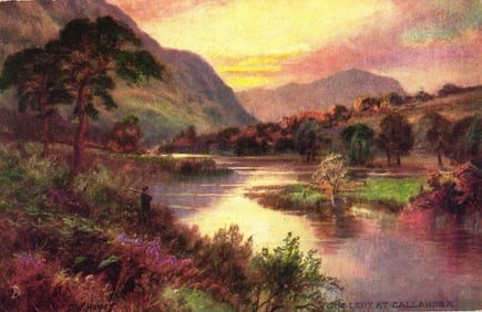 Raphael Tuck & Sons Oilette postcard of The Leny at Callander, Trossachs, Scotland, c. 1900s.