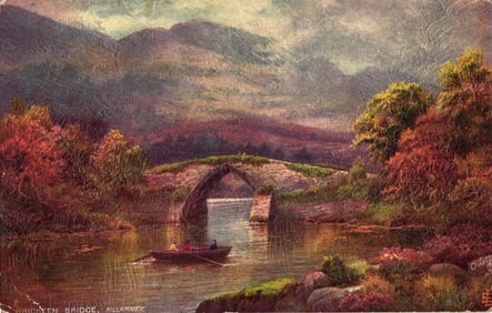 Raphael Tuck & Sons postcard from the Oilette series showing Brickeen Bridge, Killarney, Ireland.