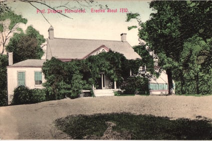Postcard view of the ivy-covered Prof. Draper's Homestead in Hastings-on-Hudson, New York, c. 1910s