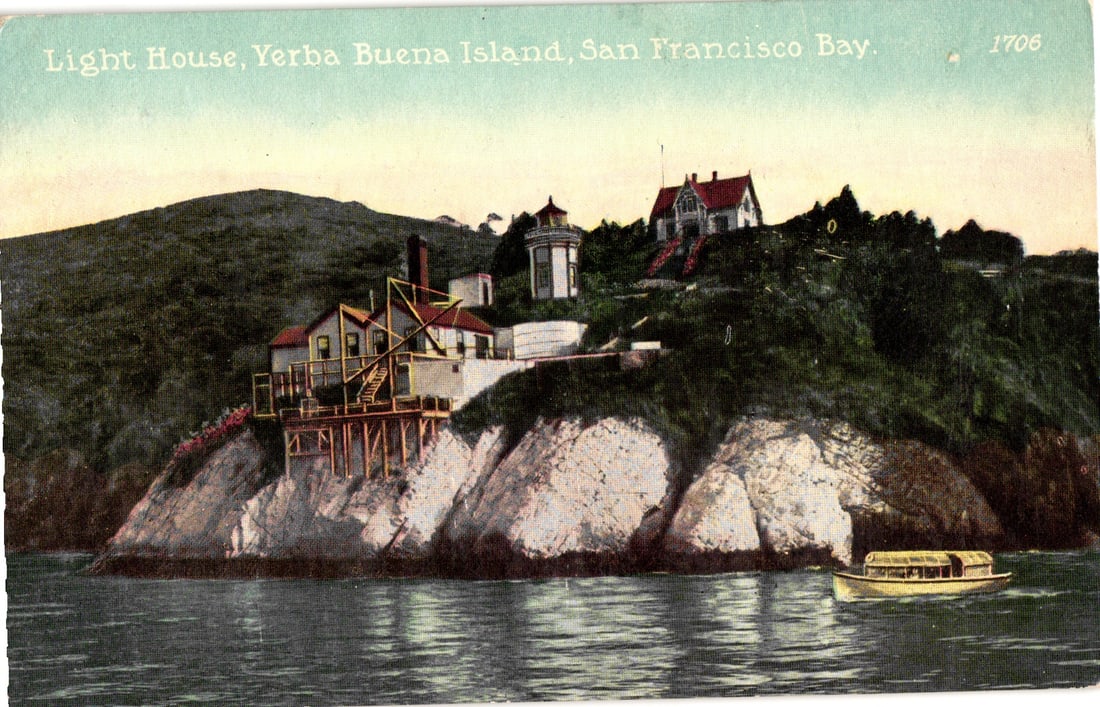 Postcard showing the Light House on Yerba Buena Island, San Francisco Bay, California. c1910s view.: Please view photos for further description and condition considerations. Please know the scans may be darker or lighter than the actual item's true appearance. ACME Auctions offers FREE DOMESTIC SHIPP