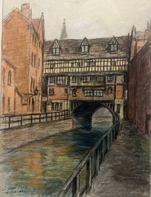 William Steeple Davis (1884-1961),High Bridge and 'The Glory Hole', Lincolnshire 1955