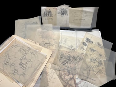 Collection of Architectural Drawings by Robert Berks (1922–2011), Conceptual Studies