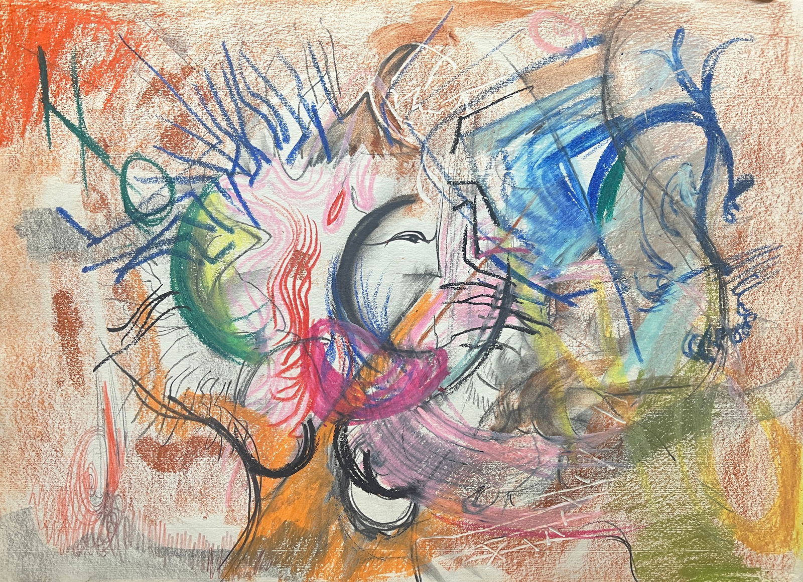 Robert Berks sketchbook, figure studies, abstractions and animals, incl. Martin Luther King Jr.: ROBERT BERKS (American, 1922–2011). Sketchbook containing numerous original drawings in graphite and mixed colored media on paper, including gestural figure studies (some nude), movement studies, ab