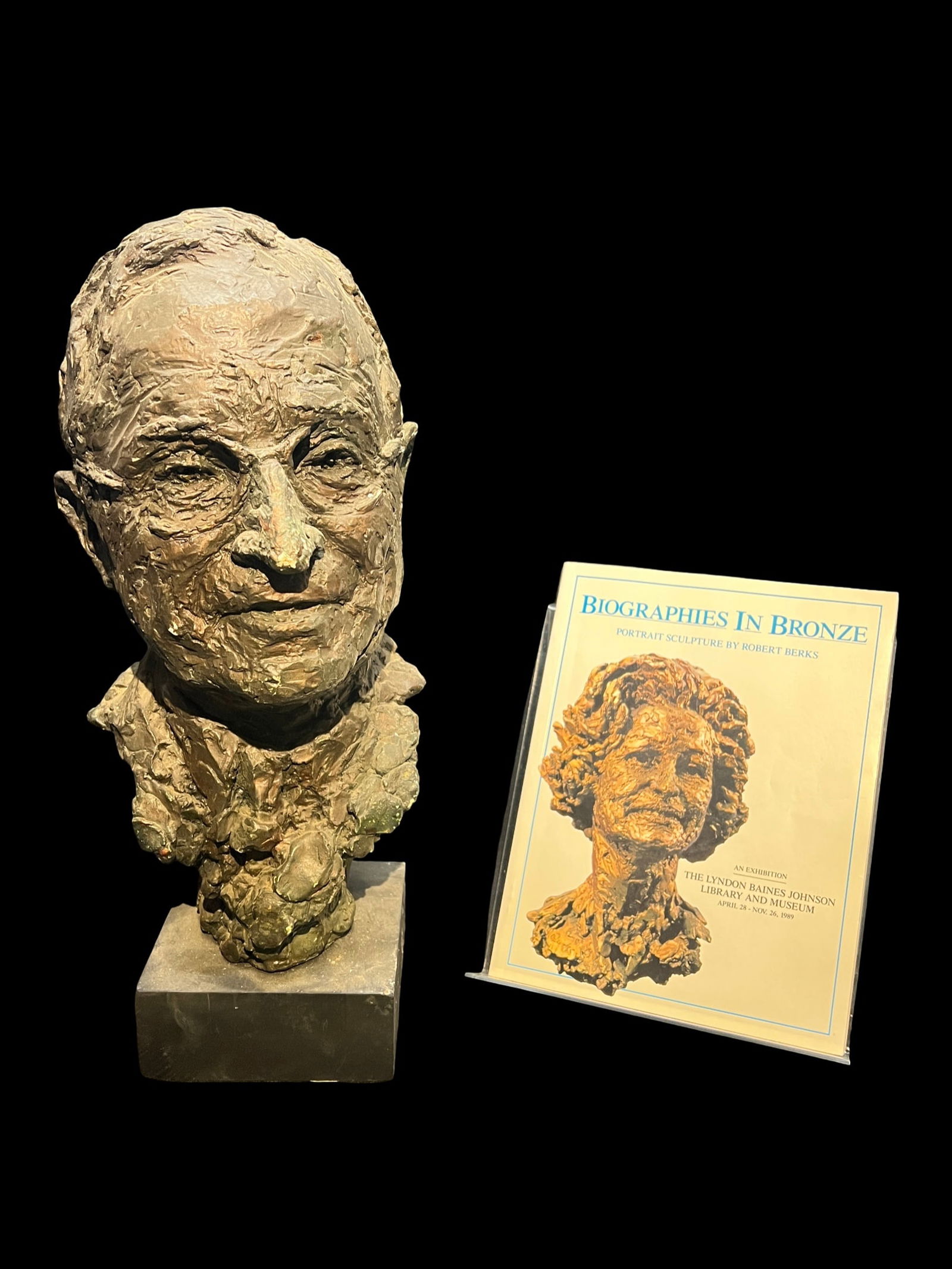 Robert Berks (1922–2011), Bronze colored plaster Bust of U.S. President Harry S. Truman (1 of 13)