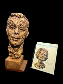 Johnny Carson Bust by artist Robert Berks (1922-2011), Signed and Dated 1967