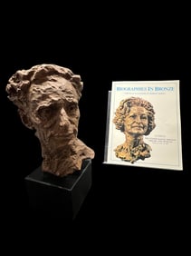 Portrait bust of Louis D. Brandeis by Robert Berks (1922-2011) with Biographies in Bronze