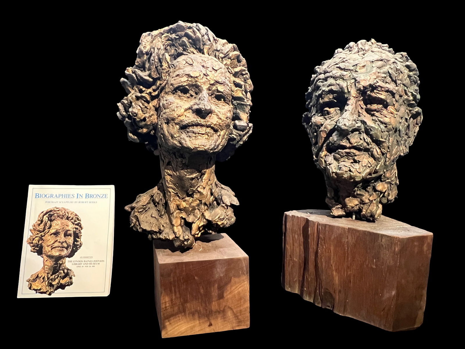 Robert Berks: Portrait Busts of Lyndon B. Johnson & Lady Bird Johnson, with Related Studio Photo (1 of 20)