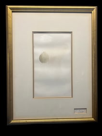 Auguste Rodin (1840-1917) Crouching Nude Figure Study, Signed, Mixed Media Graphite, Wash on Paper