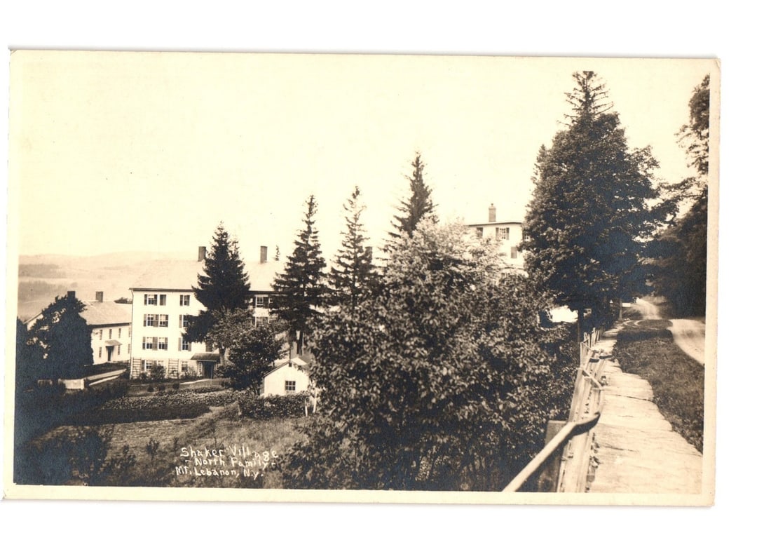 Early 20th Century postcard depicting Shaker Village, 7 North Family, Mount Lebanon, New York. (1 of 2)