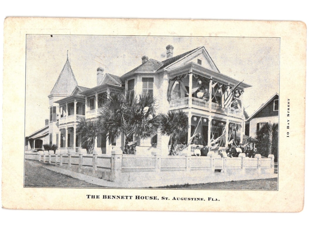 Historic The Bennett House, St. Augustine, Florida, Grand Victorian Architectural View postcard (1 of 2)