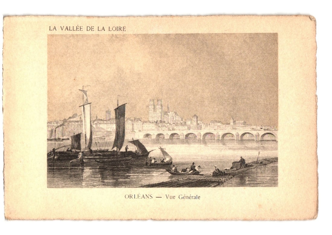 Orleans, Loire Valley, France: Panoramic River View with Cityscape, Bridge, and Sailing Boats (1 of 2)