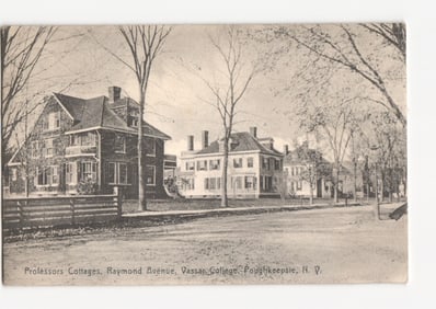Professors Cottages on Raymond Avenue, Vassar College, Poughkeepsie, N.Y. postcard
