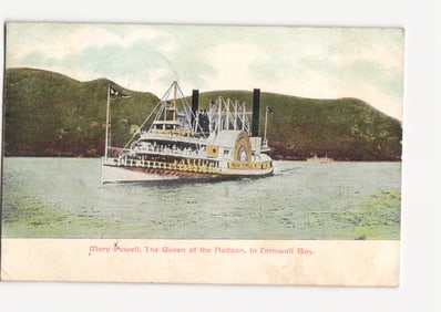 Steamboat Mary Powell, 'Queen of the Hudson,' in Cornwall Bay, New York, 1907 era postcard