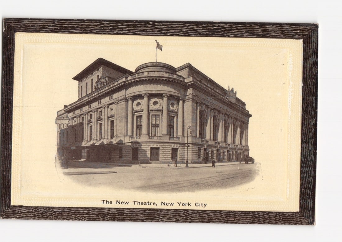 The New Theatre, New York City, imposing classical architecture view printed postcard. (1 of 2)