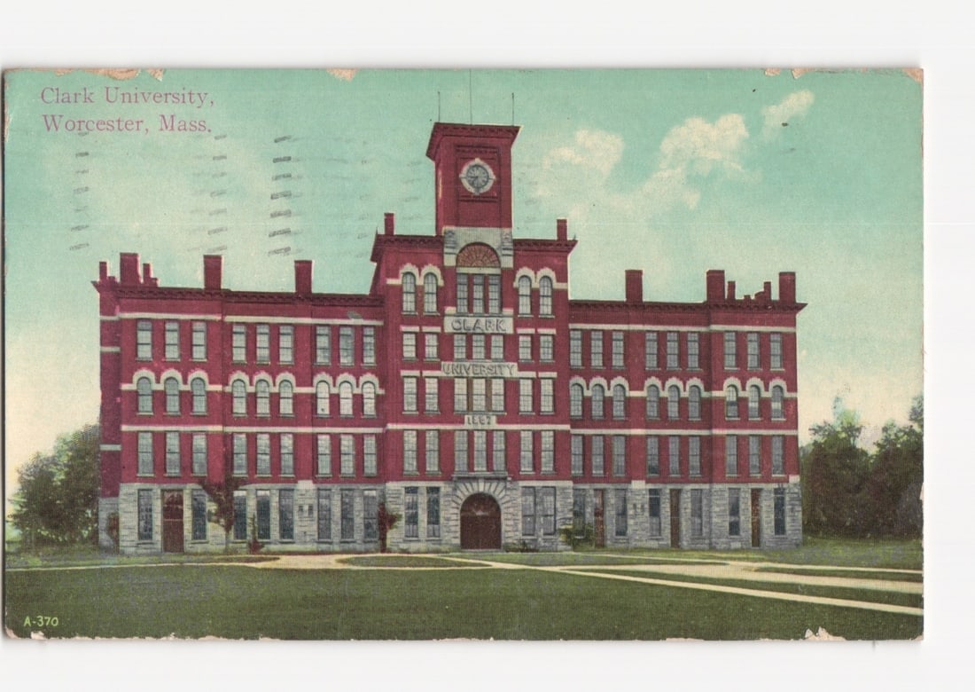 Clark University Main Building, Worcester, Massachusetts, Early 20th Century postcard (1 of 2)
