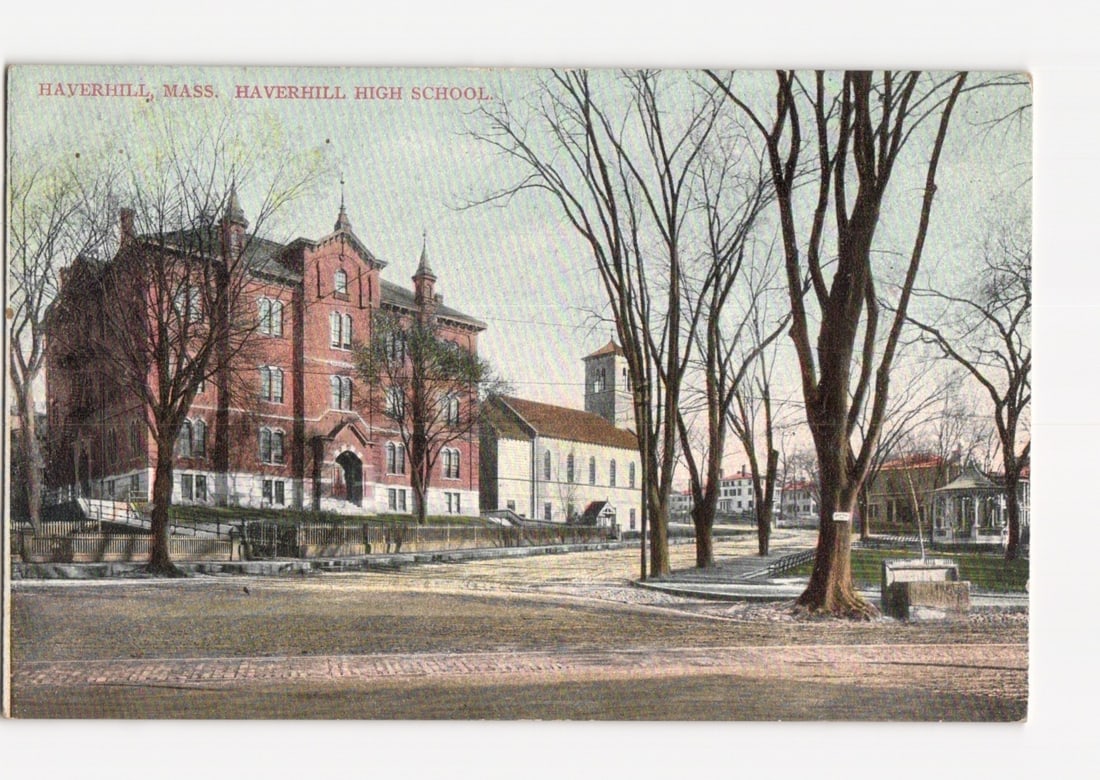 Haverhill High School, Haverhill, Massachusetts, Early 20th-Century Divided Back Postcard. (1 of 2)