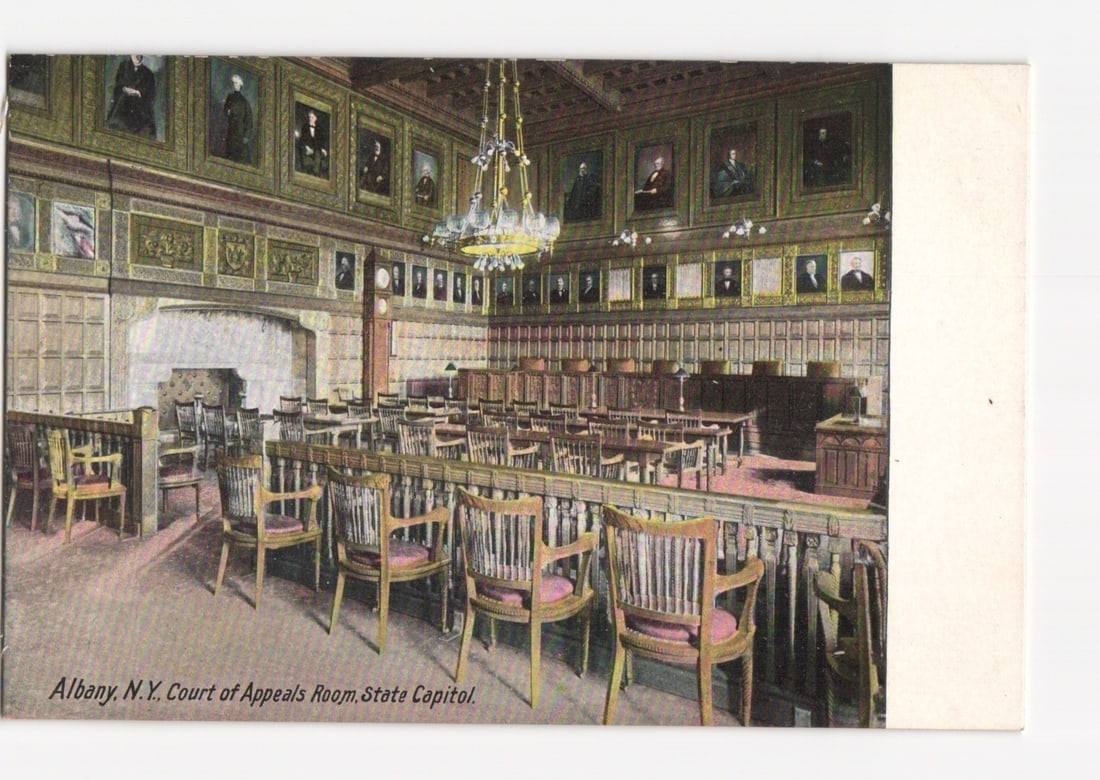 Albany, N.Y. Court of Appeals Room, State Capitol interior view, early 20th century postcard. (1 of 2)