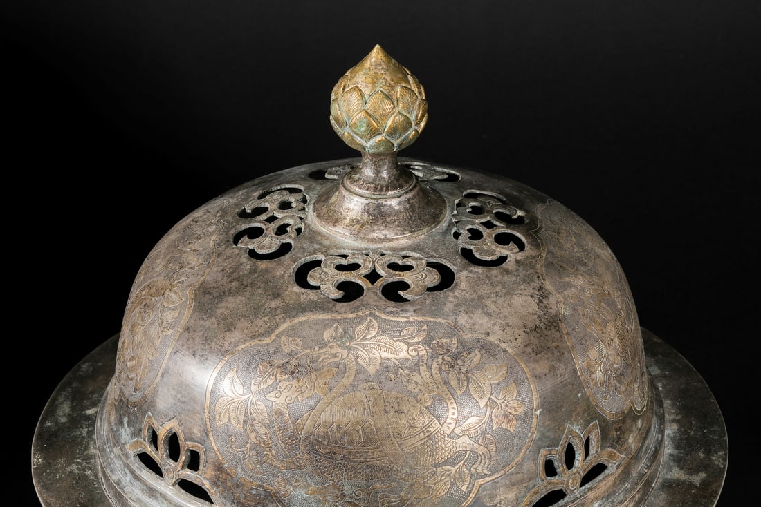 Gilt copper aromatherapy stove before Ming Dynasty - 10