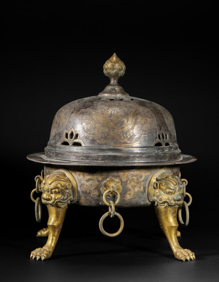 Gilt copper aromatherapy stove before Ming Dynasty - 2