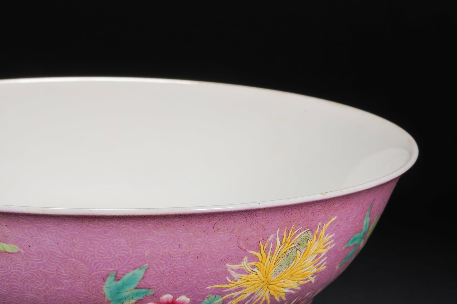 Qing Dynasty pastel bow with floral pattern - 7