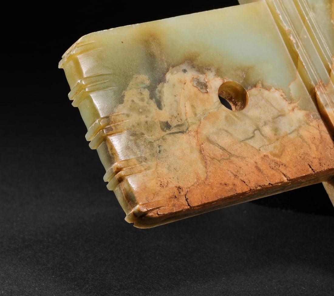 Ming Dynasty Hetian Jade Owl Pattern Yue - 10