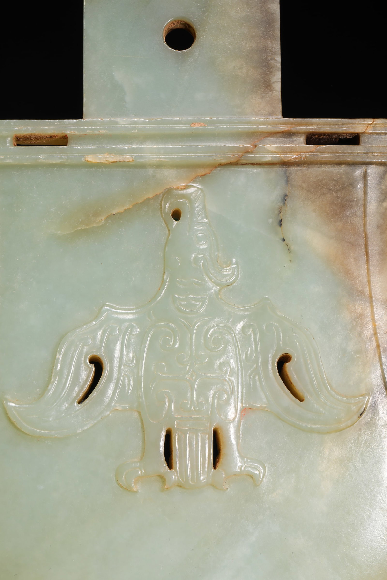 Ming Dynasty Hetian Jade Owl Pattern Yue - 3