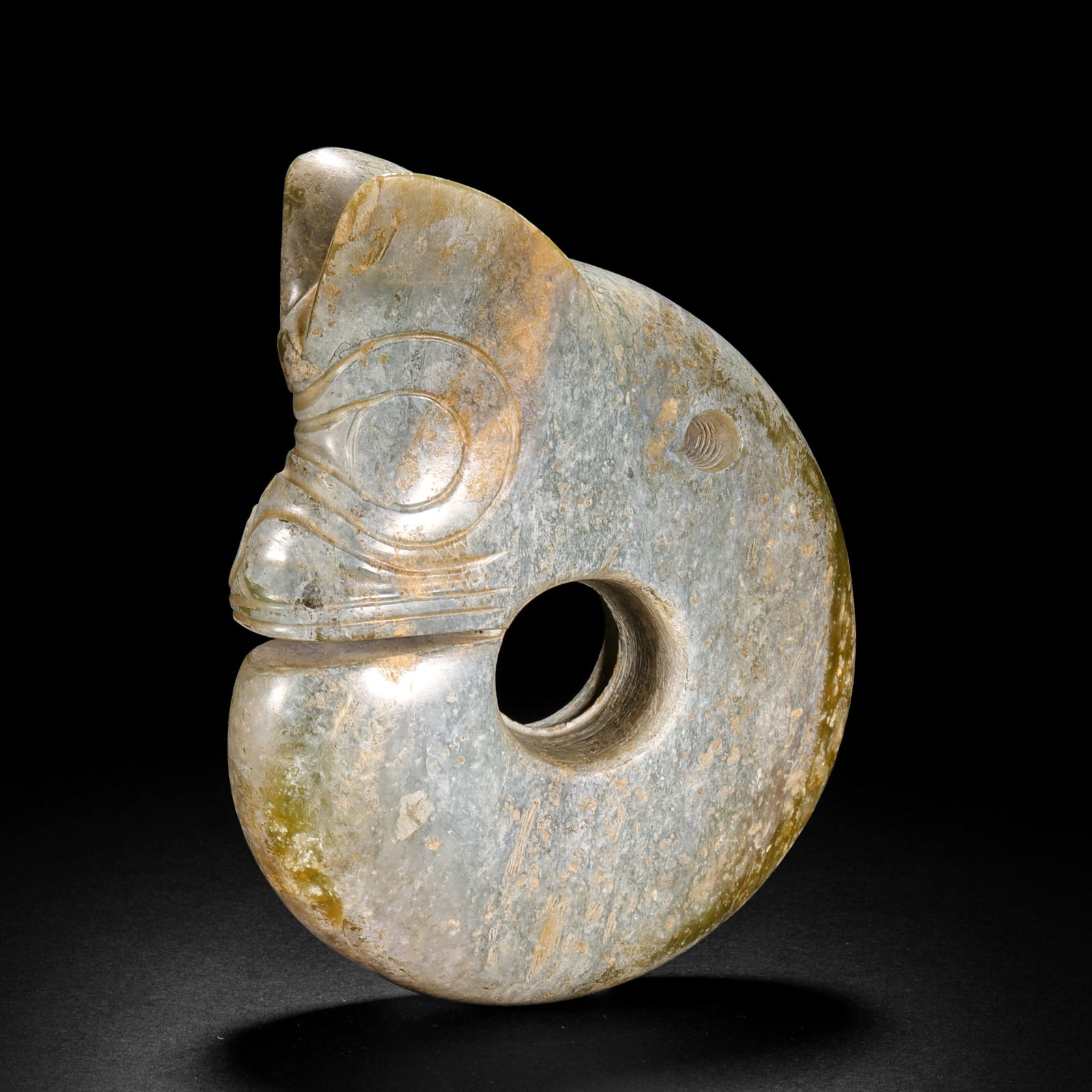 Jade pig dragon before Ming Dynasty: Jade pig dragon before Ming DynastyH12cm W9.5cm Weight518g