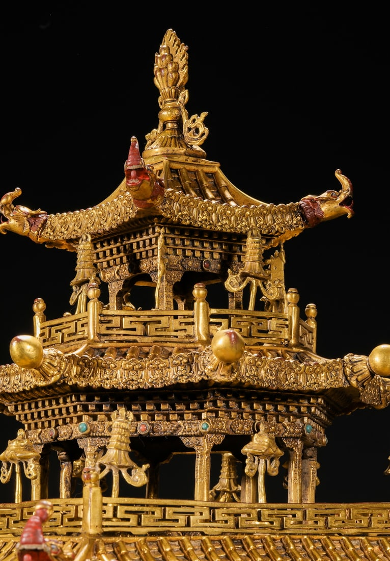 Ming Dynasty gilt bronze mandala - 12