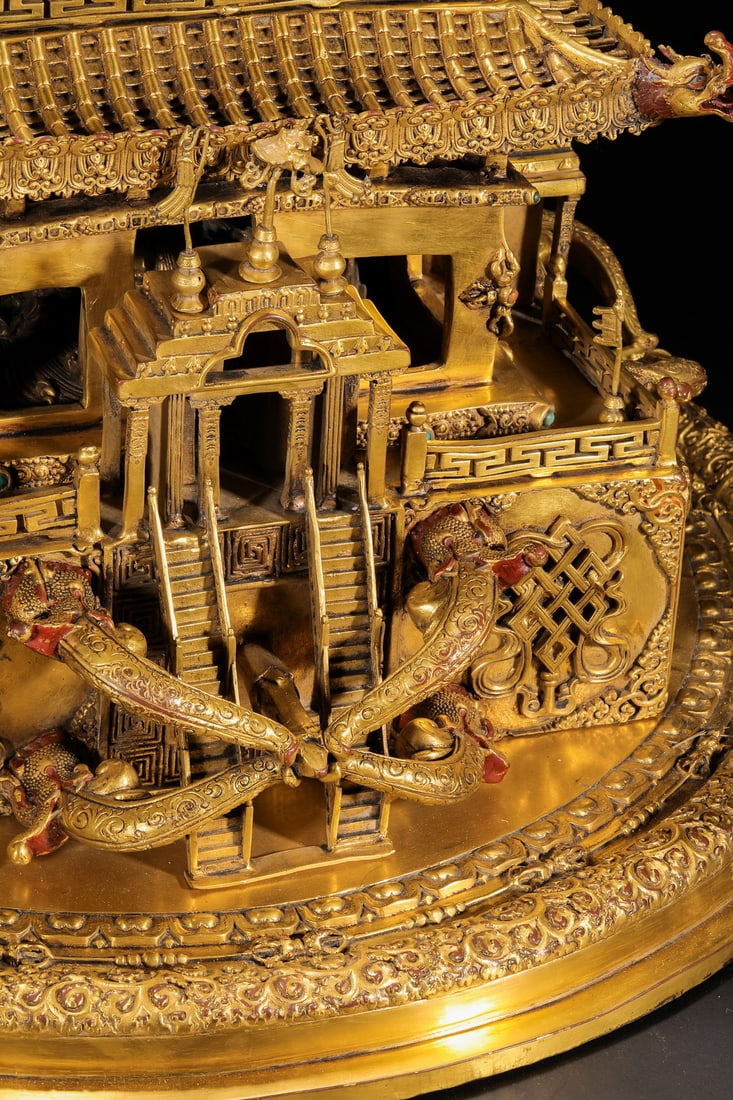 Ming Dynasty gilt bronze mandala - 4