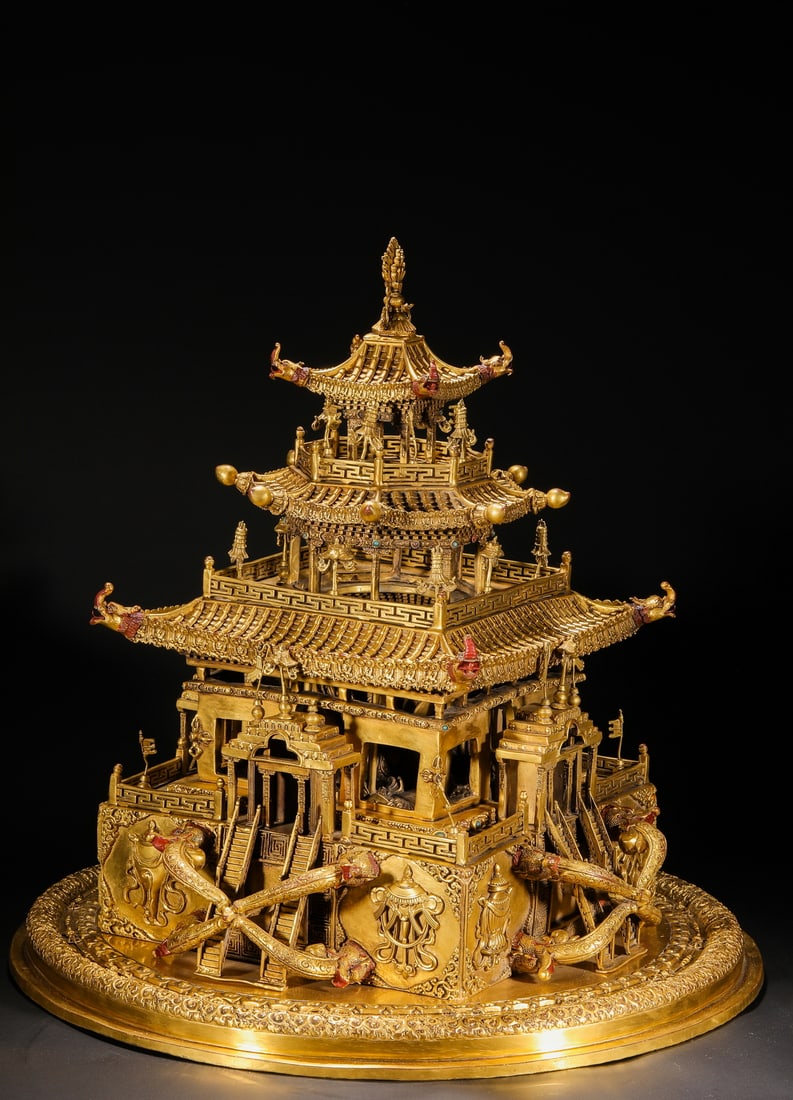 Ming Dynasty gilt bronze mandala - 7